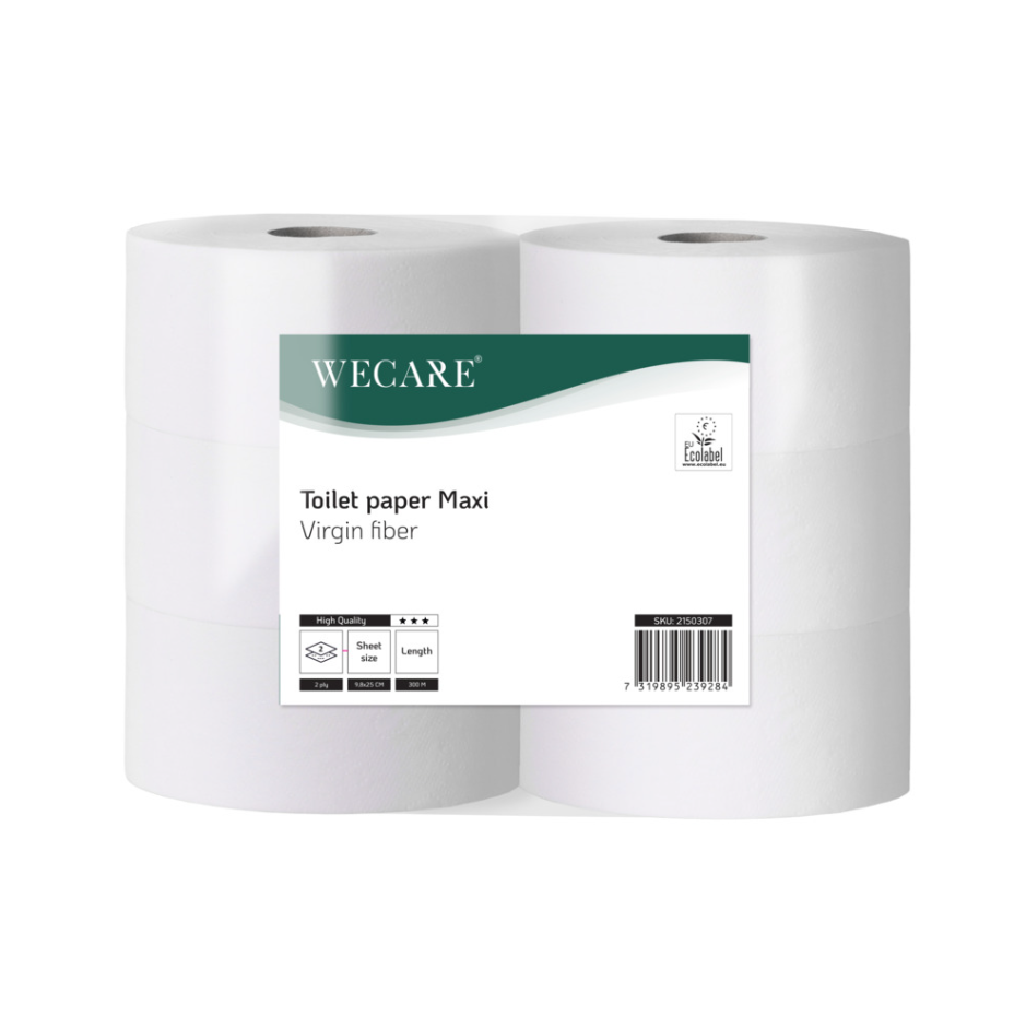 Toalettpapper WeCare Maxi High Quality 2-lags 300m 6rl
