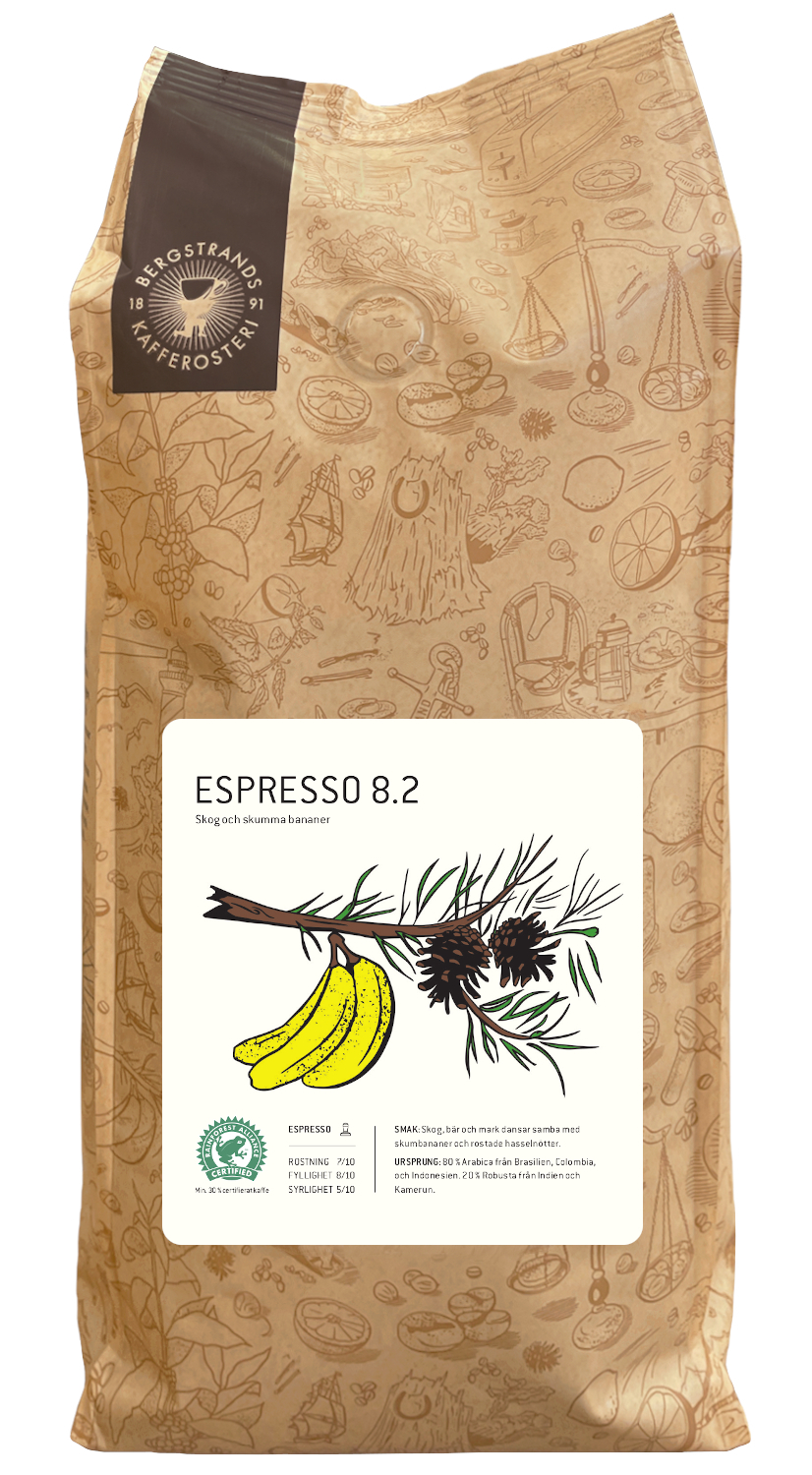 Kaffe Bergstrands Espresso 8.2 Bönor 1kg