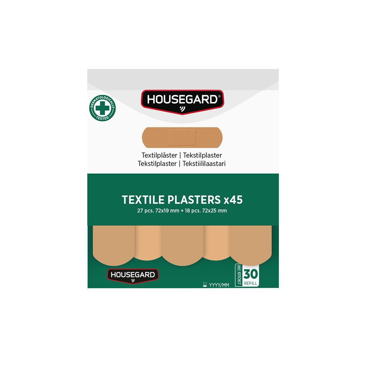 Plåster Housegard Textil Refill 2x45st