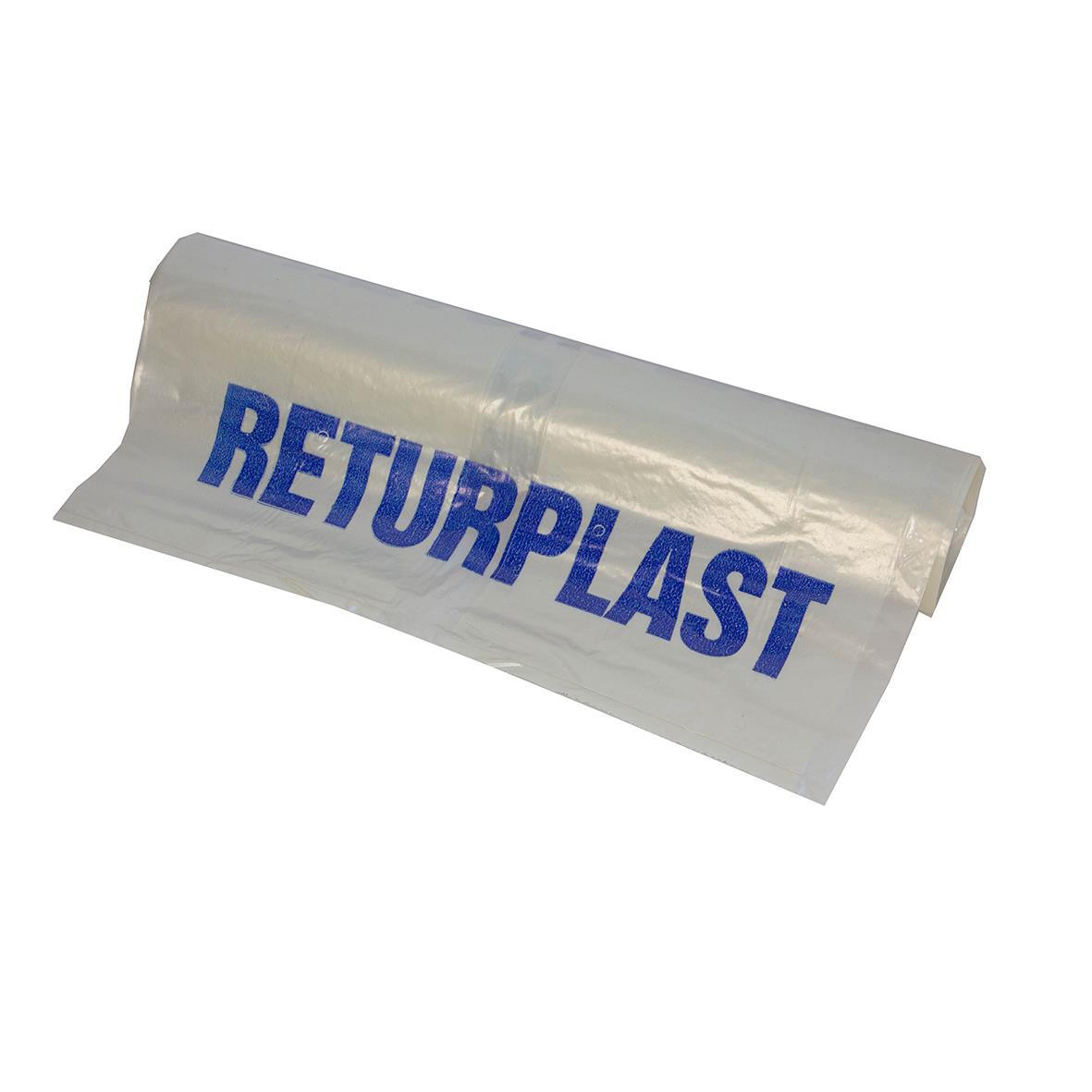 Sopsäck Polyreg LDPE Knyt Transparent med Tryck 240L 50my 10st