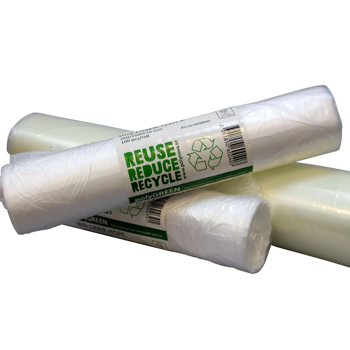 Soppåse Polygreen LDPE Transparent 30L 10my 100st/rl
