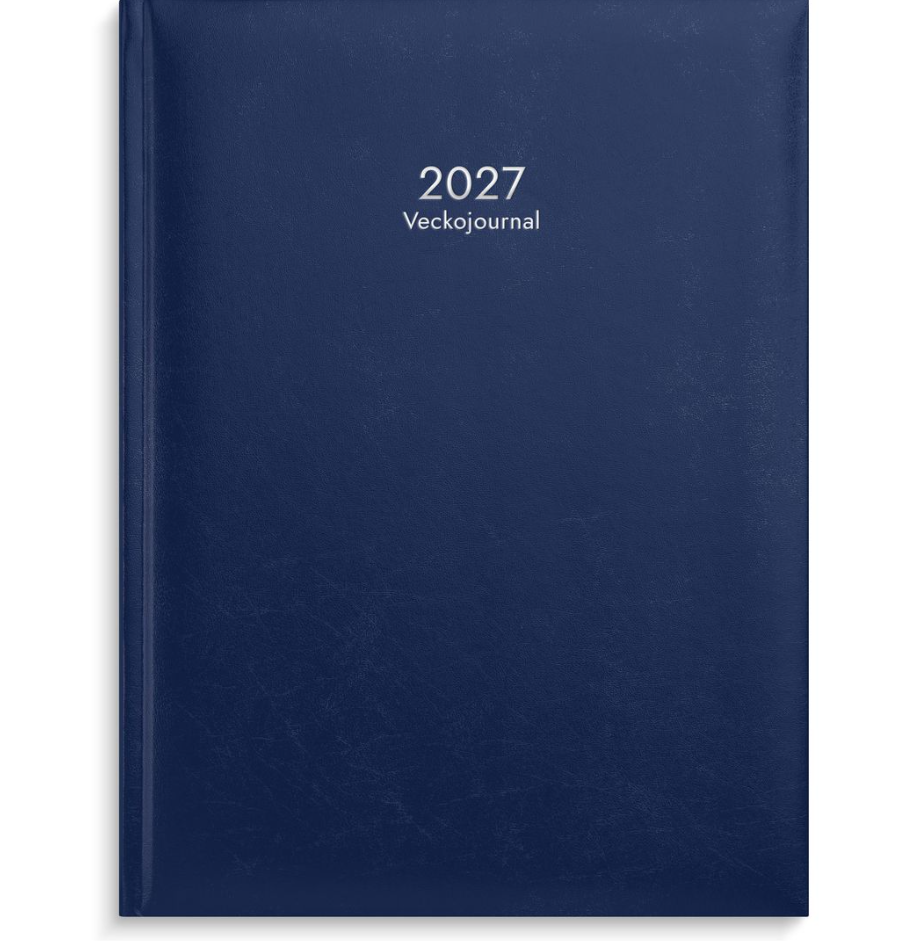 Almanacka Burde 1110 Veckojournal Konstläder Inbunden Mörkblå 2027