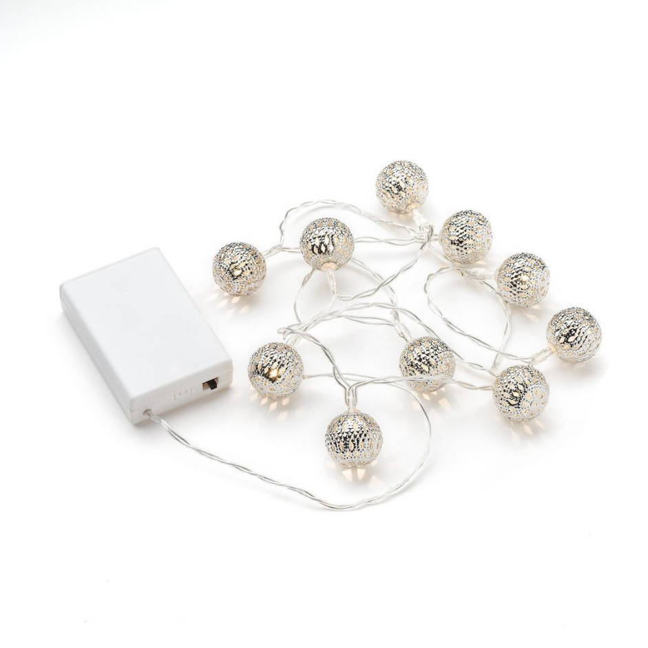 Konstsmide Ljusslinga 10 Carmvit LED Silver 0.9m