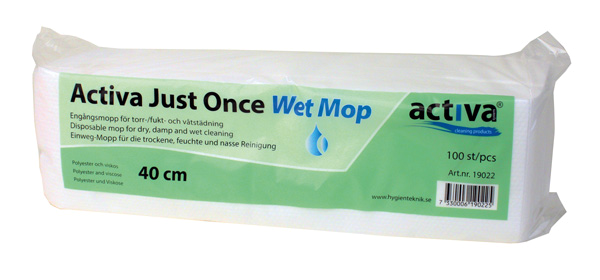 Engångsmopp Activa Just Once Wet Mop 40cm 100st