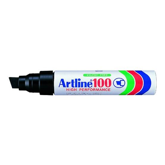 Märkpenna Artline 100 Permanent Snedskuren Spets Svart 12mm