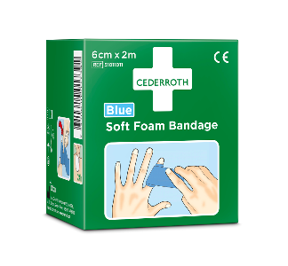 Plåster Cederroth Soft Foam Blå 6cmx2m