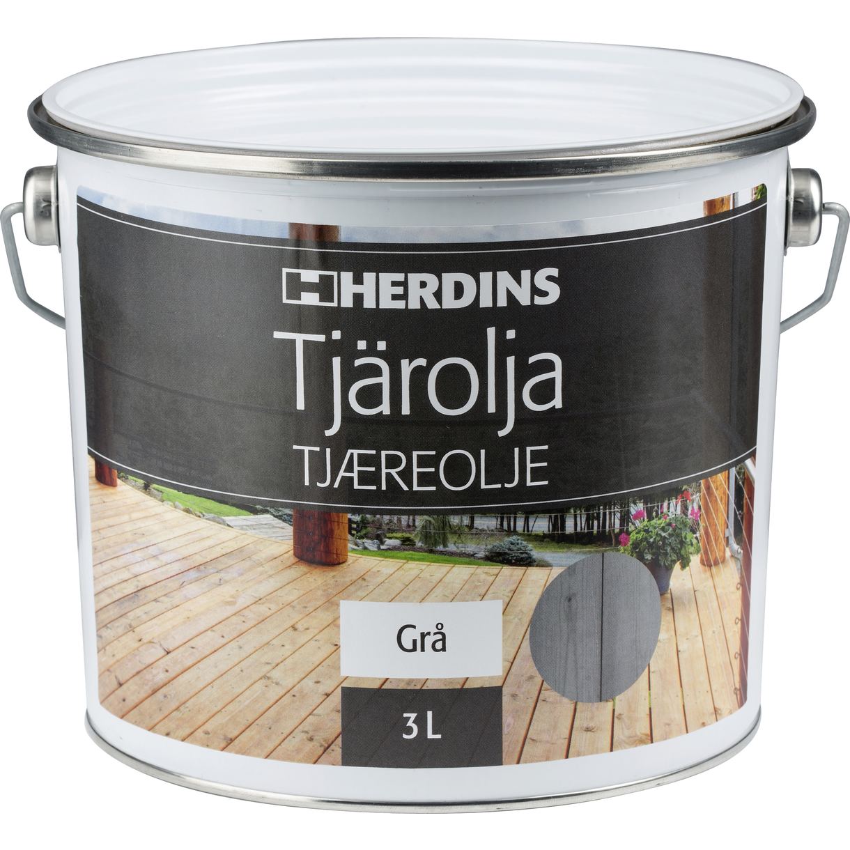 Tjärolja Herdins Pigmenterad Grå 3L