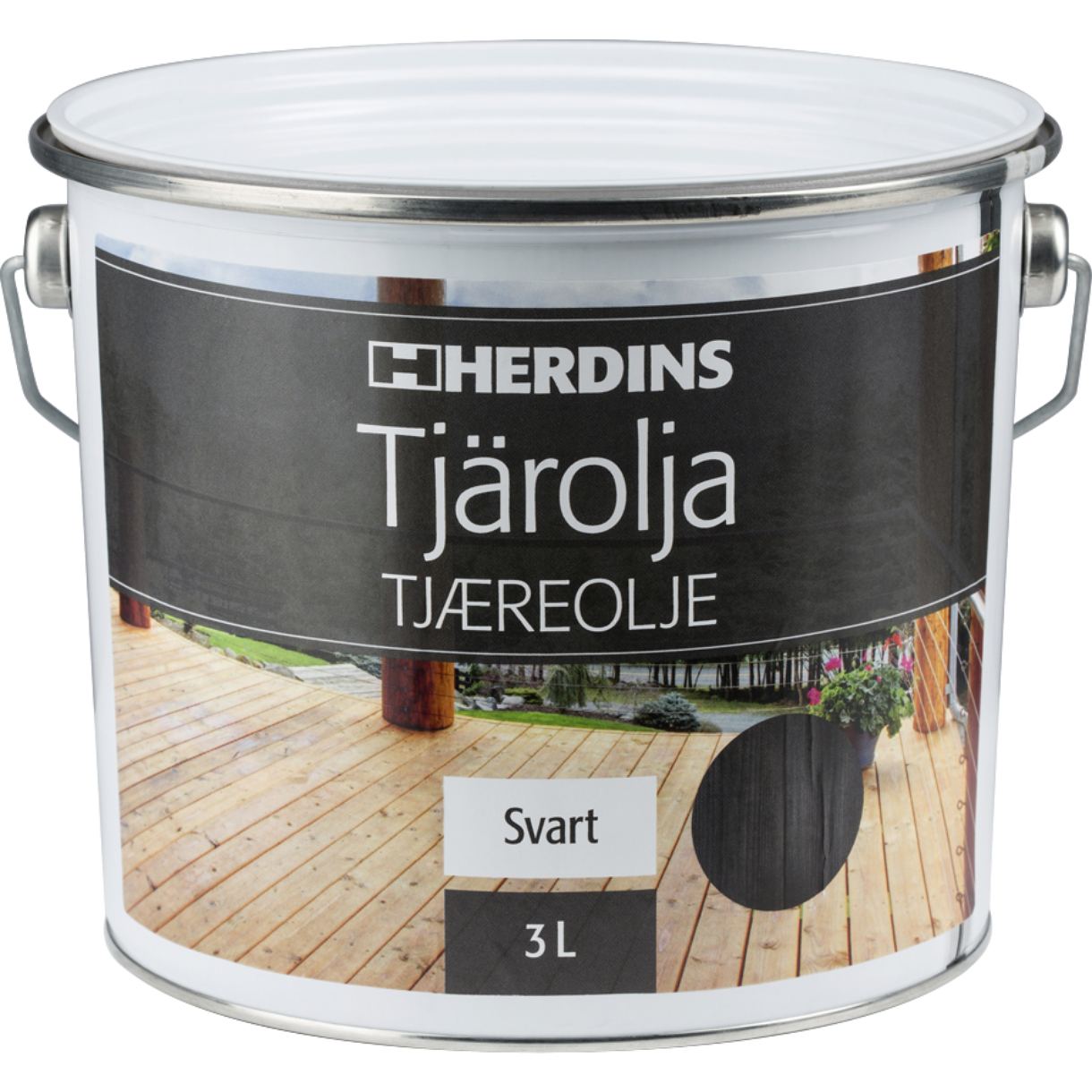 Tjärolja Herdins Pigmenterad Svart 3L