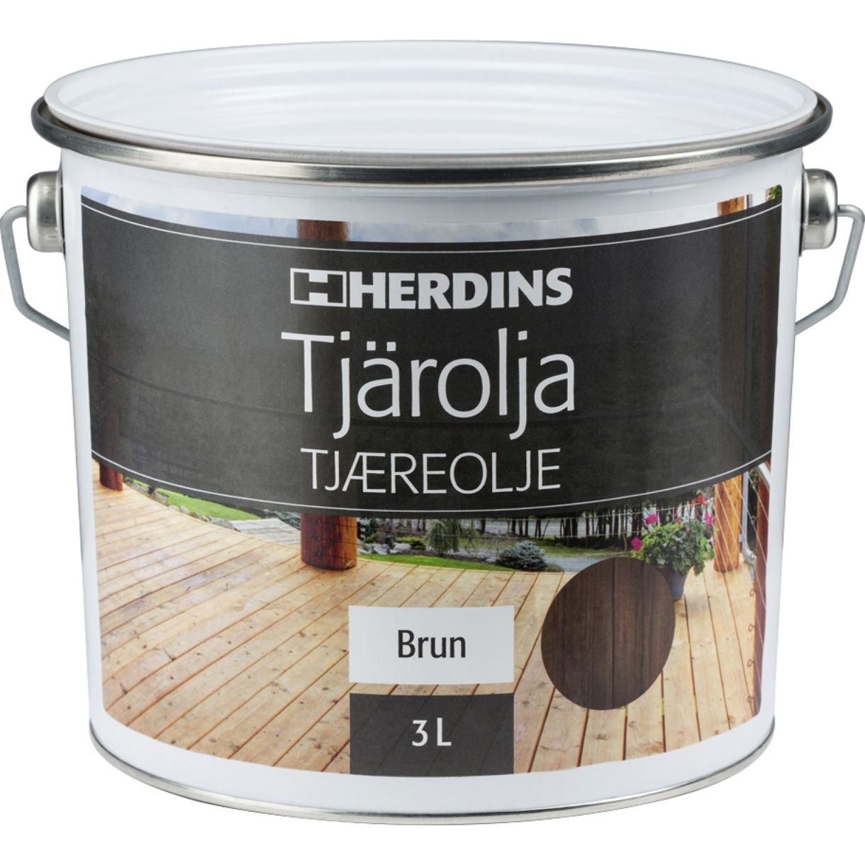 Tjärolja Herdins Pigmenterad Brun 3L