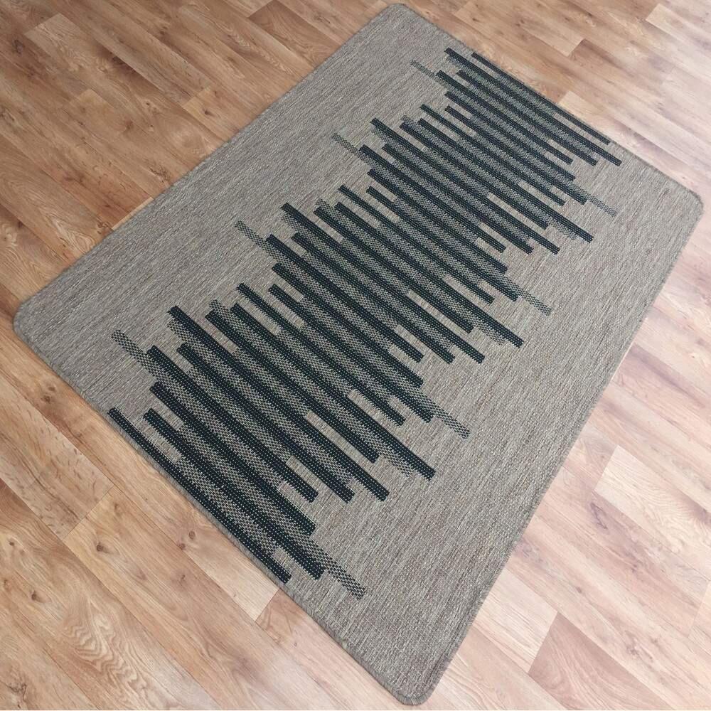 Matta Sisal M1015 Svart/Beige 133x190cm