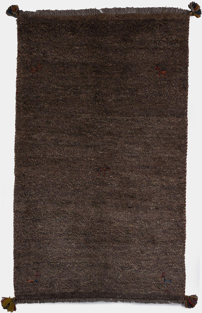 Handknuten Persisk matta Gabbeh Shiraz Ull Mörkgrå 78x132cm Handknuten Persisk matta Gabbeh Shiraz Ull Mörkgrå 78x132cm