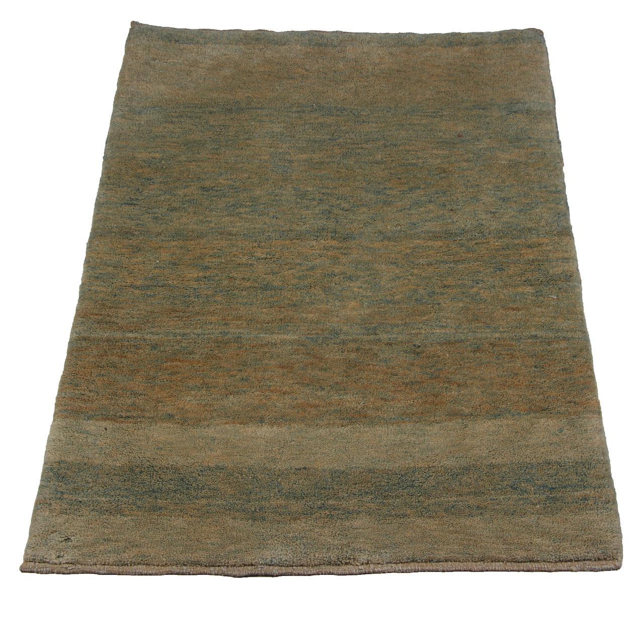 Handknuten Persisk matta Gabbeh Shiraz Ull Beige/Blå 85x123cm