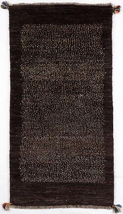 Handknuten Persisk matta Gabbeh Shiraz Ull Brun/Creme 71x138cm Handknuten Persisk matta Gabbeh Shiraz Ull Brun/Creme 71x138cm