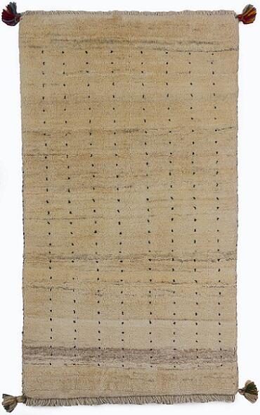 Handknuten Persisk matta Gabbeh Shiraz Ull Creme/Grå 76x127cm Handknuten Persisk matta Gabbeh Shiraz Ull Creme/Grå 76x127cm