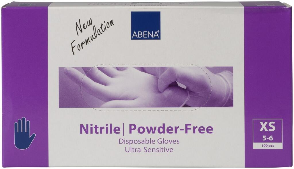 Engångshandskar Nitril Abena Ultra-Sensitive Puderfri Blå XS 100st Engångshandskar Nitril Abena Ultra-Sensitive Puderfri Blå XS 100st