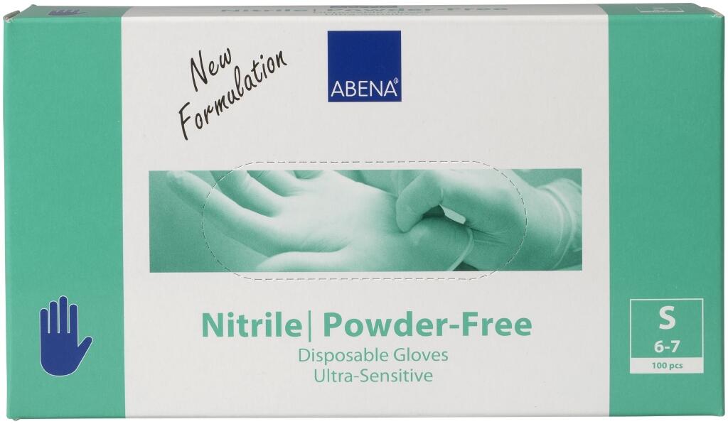 Engångshandskar Nitril Abena Ultra-Sensitive Puderfri Blå S 100st Engångshandskar Nitril Abena Ultra-Sensitive Puderfri Blå S 100st