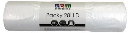 Plastpåse KBM LLD 12my 30L Vit 100st/rl