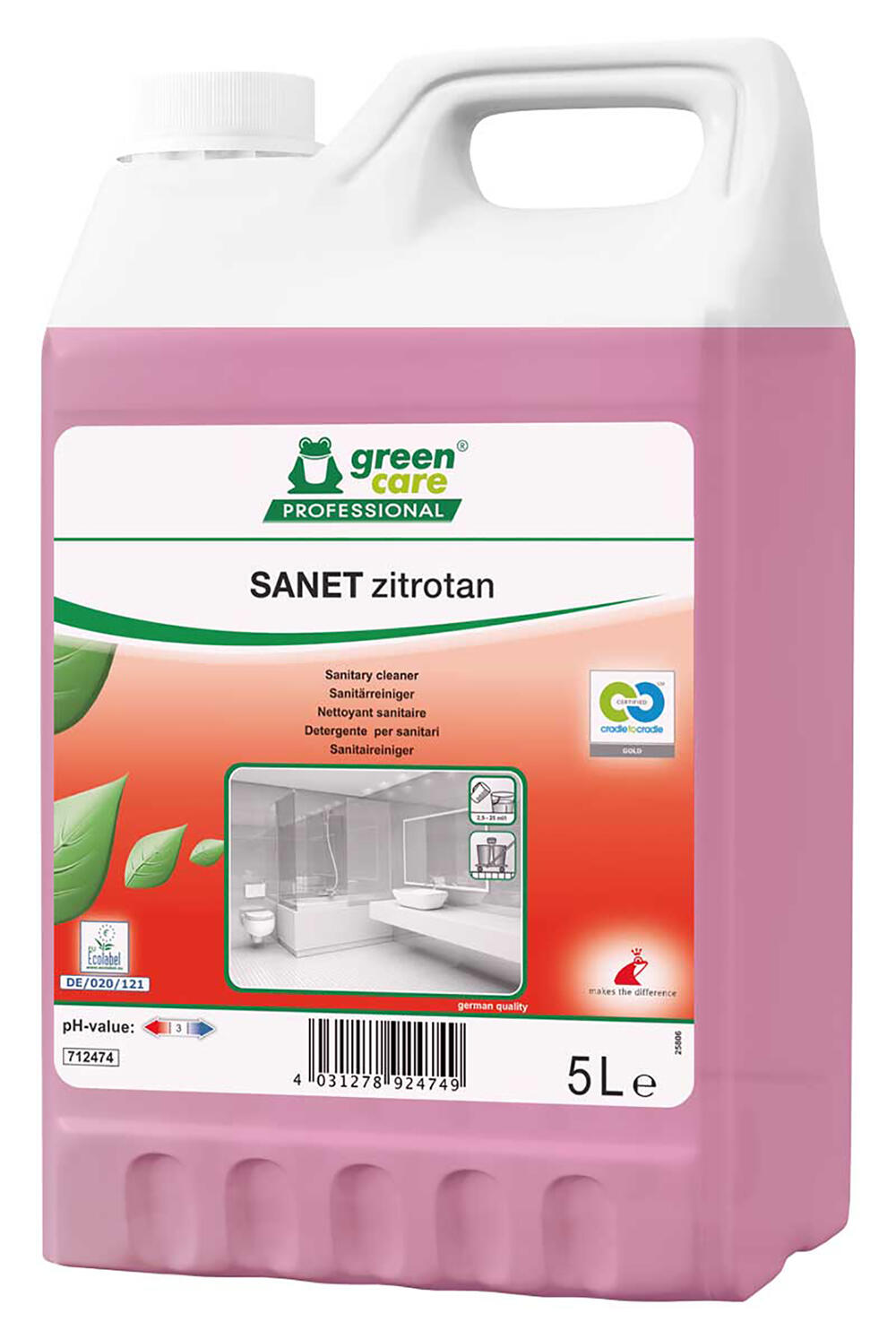 Sanitetsrent Green Care Sanet Zitrotan 5L