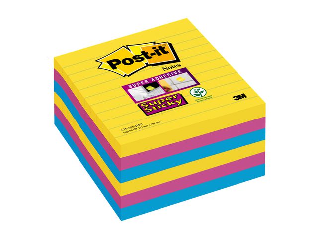 Notisblock Post-it SuperSticky Rio 101x101mm 6block