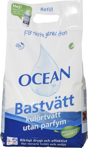 Pulvertvättmedel Ocean Bastvätt Refill Oprfymerad 6.2kg