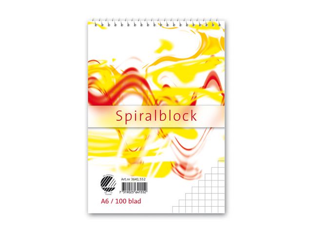 Spiralblock Nordic Brands Rutat A6 60g 100 Blad