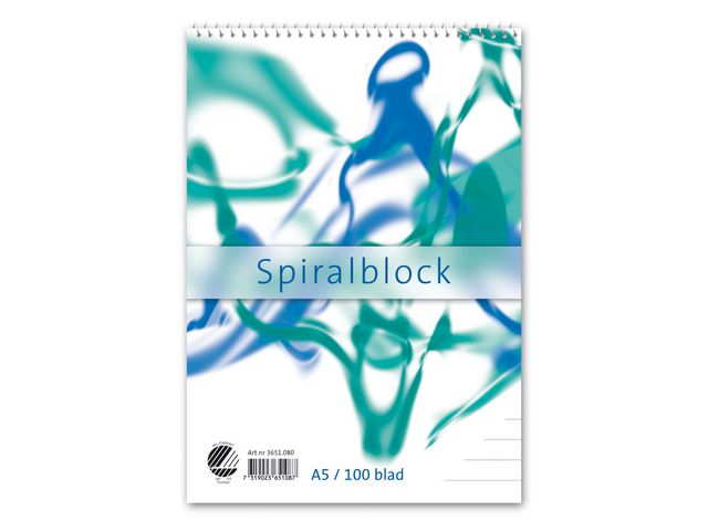 Spiralblock Nordic Brands Linjerat A5 60g 100 Blad