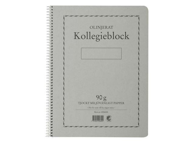 Kollegieblock Nordic Brands Olinjerat Träfritt A4 90g 70 Blad
