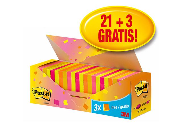 Notisblock Post-it Värdepack 76x76mm 24block