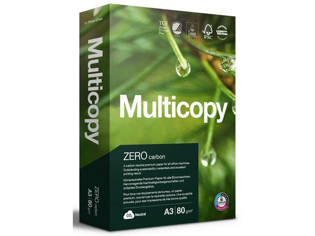 Kopieringspapper Multicopy Zero Ohålat A3 80g 500st