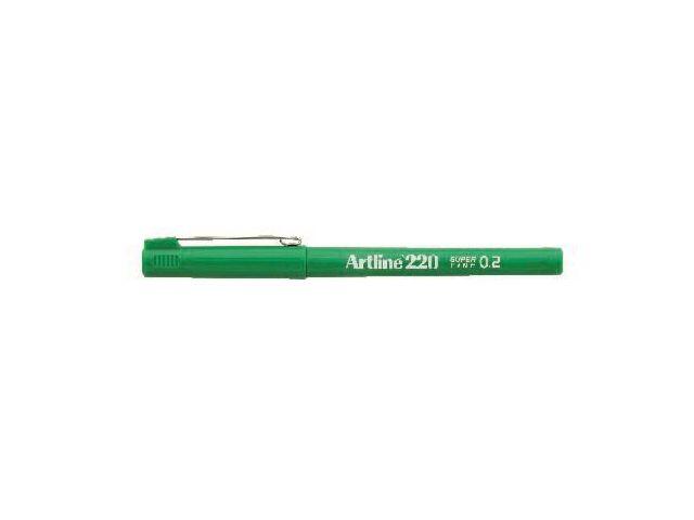 Fiberspetspenna Artline 220 Superfine Writing Grön 0.2mm