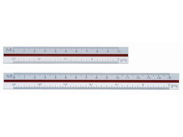 Skallinjal Linex 15cm med 6 Olika Indelningar 1:100:200:300:400:500