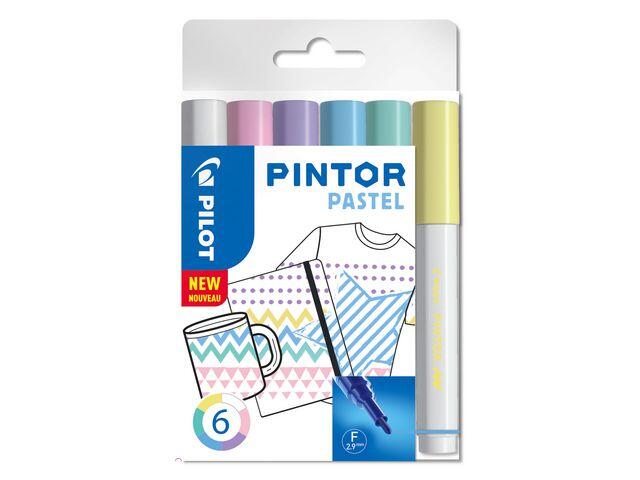 Märkpenna Pilot Pintor Fine Past Mix 6-Färger