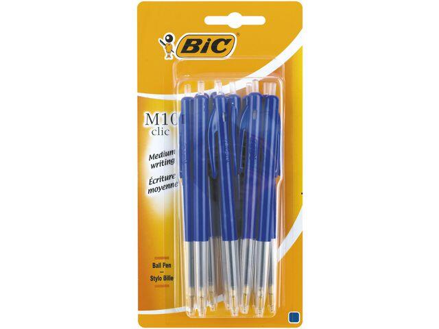 Kulpenna Bic Clic M10 Blis Blå 1.0mm 10st