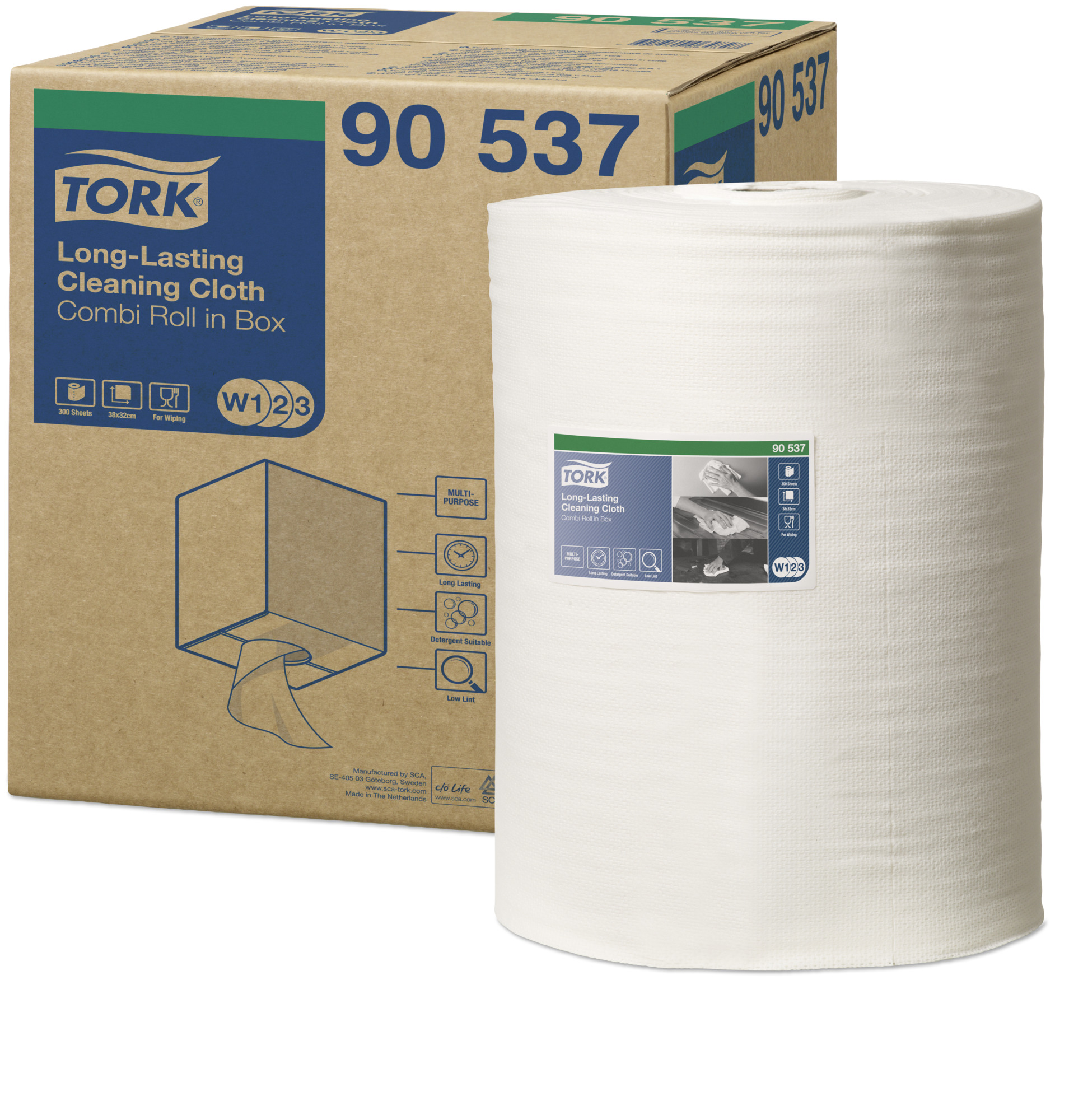 Industripapper Tork Rengöringsduk Slitstark Premium Vit