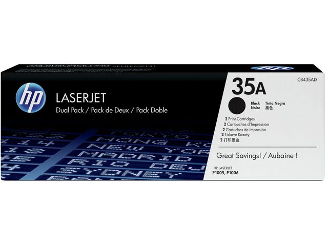Toner HP CB435AD 35A Svart 2st