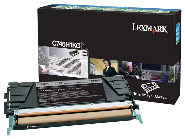 Toner Lexmark C746H1KG Svart