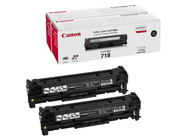 Toner Canon 718BK Svart 2st