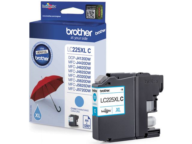 Bläckpatroner Brother LC225XLC Cyan