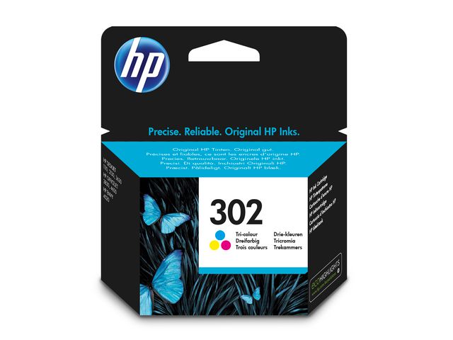 Bläckpatroner HP F6U65AE 302 CMY