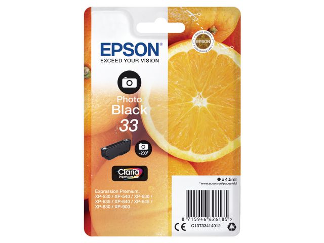 Bläckpatroner Epson C13T33414012 Fotosvart