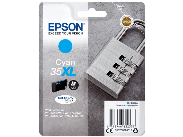 Bläckpatroner Epson T3592 XL Cyan