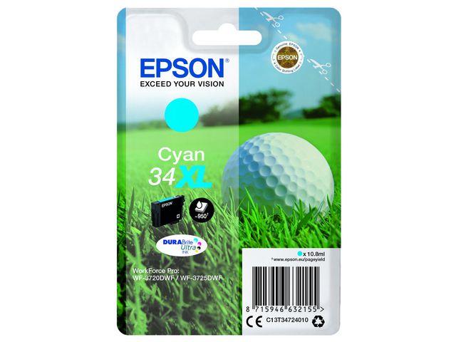 Bläckpatroner Epson T3472 XL Cyan