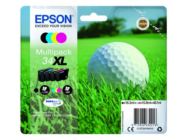 Bläckpatroner Epson T3476 BK/C/M/Y XL