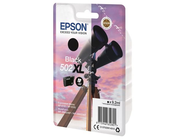 Bläckpatroner Epson C13T02W14010 T502XL Svart