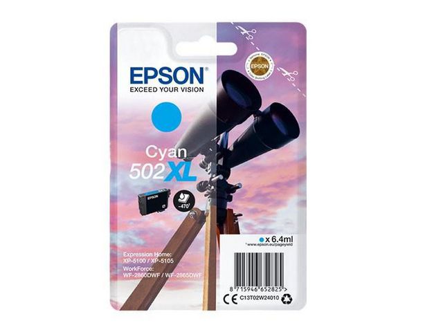 Bläckpatroner Epson C13T02W24010 T502XL Cyan