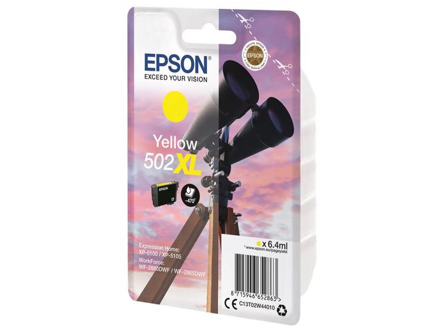 Bläckpatroner Epson C13T02W44010 T502XL Gul