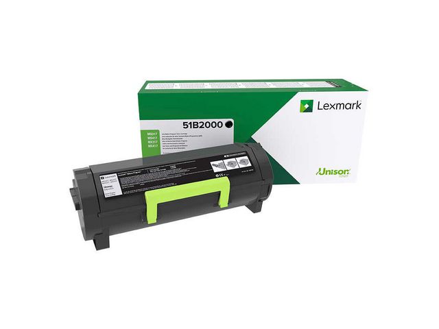 Toner Lexmark 51B2000 Svart