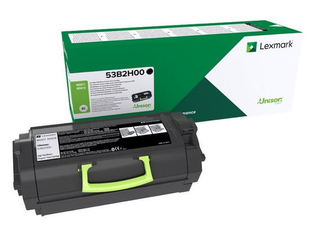 Toner Lexmark 53B2H00 Svart