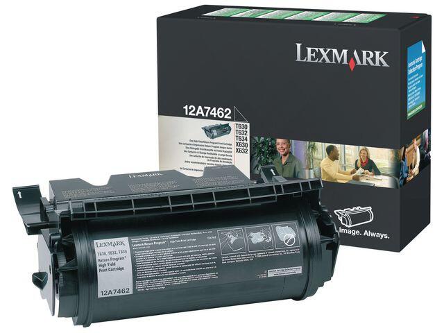 Toner Lexmark 12A7462 Svart