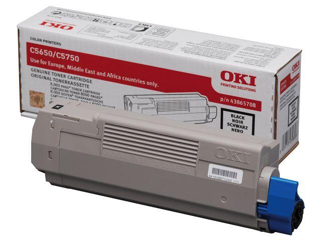 Toner OKI 43865708 Svart